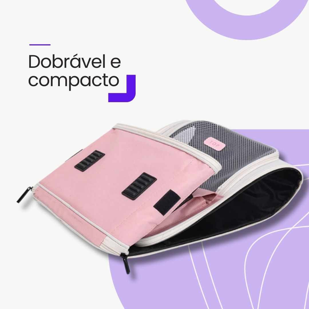 Mochila de Luxo para Transporte de Pets – Viagem Confortável velú pet