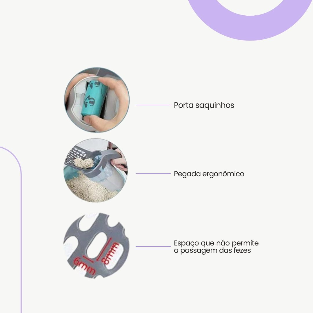 Pá Higiênica com Dispenser para Pets – Limpeza Fácil e Segura