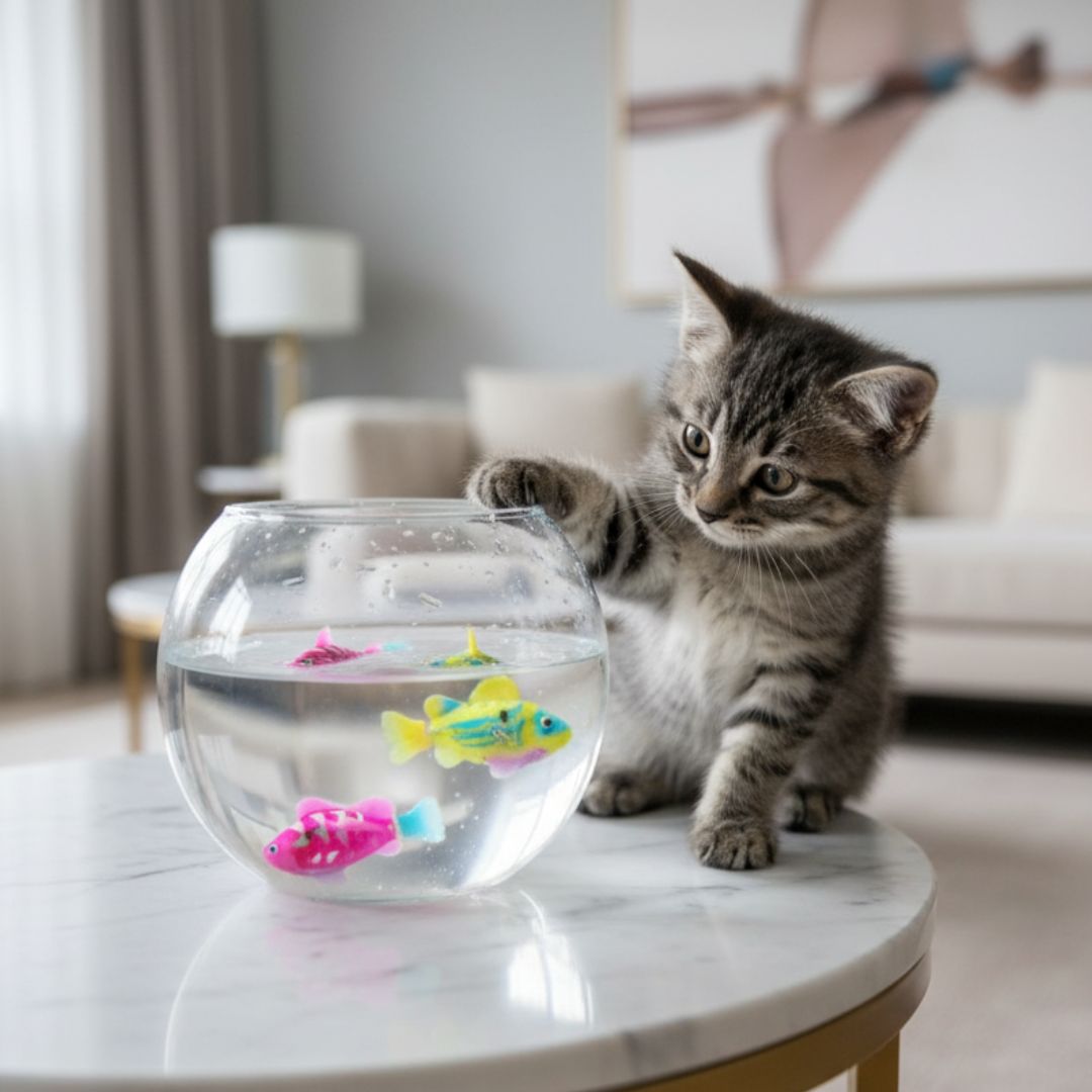Peixe Elétrico com Movimento para Gatos - Estimula e Reduz o Tédio