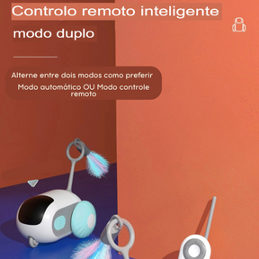 Carrinho Automático Interativo para Pets - Brinquedo que Estimula a Curiosidade e Alivia o Tédio com Movimento Inteligente