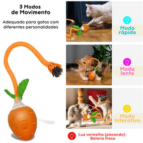 Brinquedo Interativo Recarregável em Formato de Cenoura para Cães e Gatos – Estímulo Cognitivo e Diversão