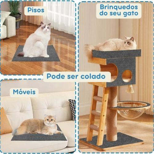 Carpete Protetor e Arranhador Mágico para Gatos - Preserva Móveis e Estimula o Instinto Natural com Fácil Instalação