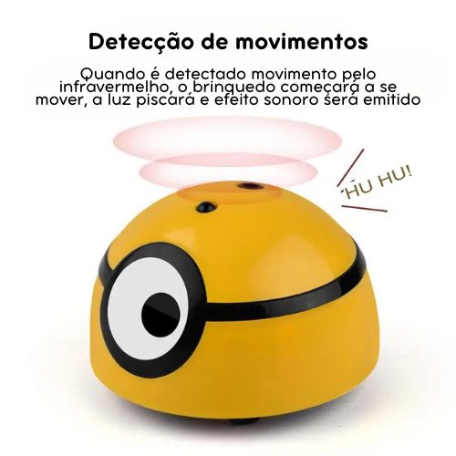 Brinquedo Inteligente de Movimento Automático para Pets – Disco Fugitivo com Design Divertido Minion