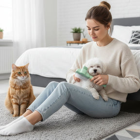 Pente Alisador de Pelos para Cães e Gatos - Remove Pelos Soltos e Desembaraça