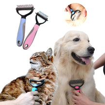  Pente Desembaraçador Profissional para Cães e Gatos - Remove Nós e Pelos Embolados com Cerdas Seguras e Confortáveis