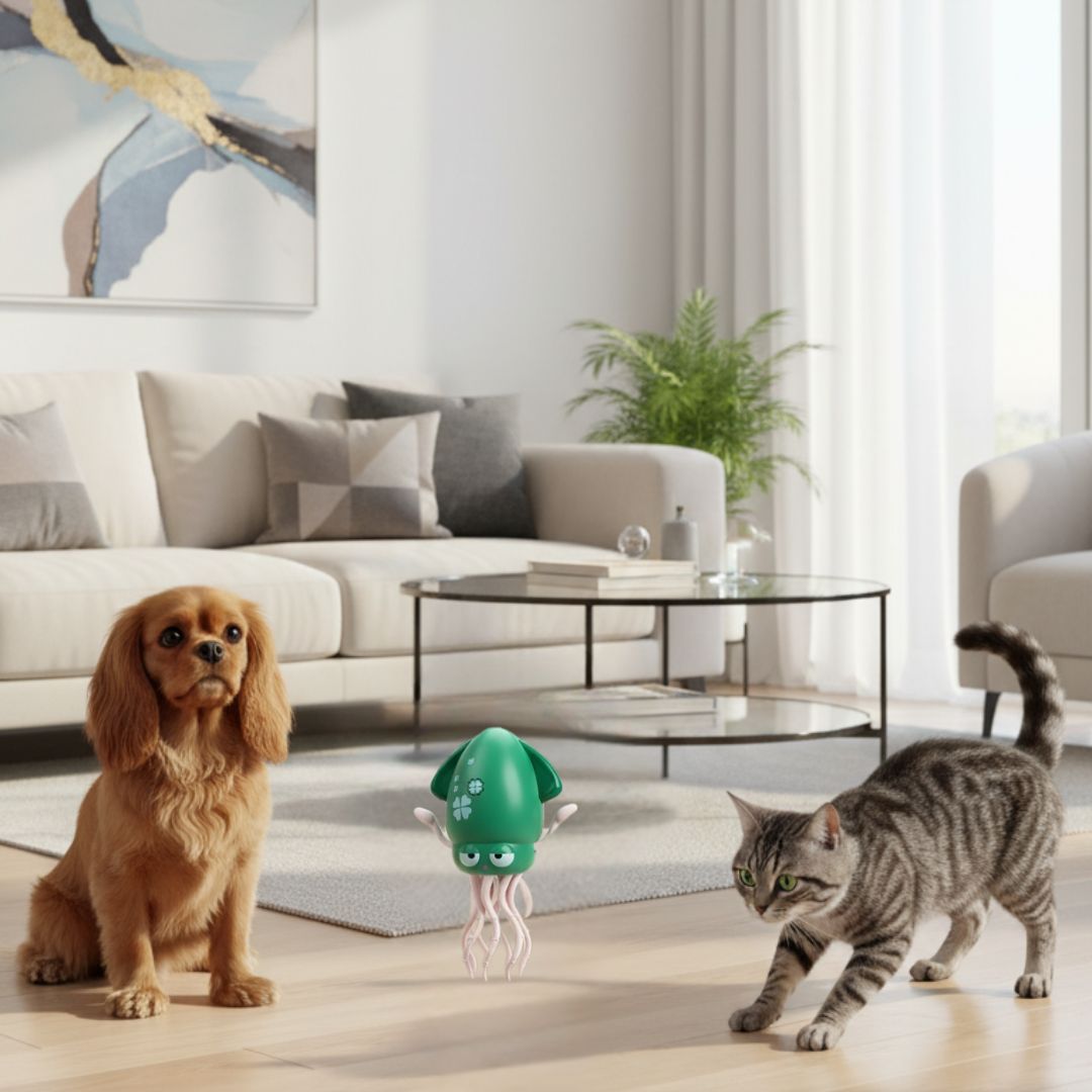 Polvinho Dançarino Interativo para Pets – Brinquedo com Luzes, Música e Movimento Automático