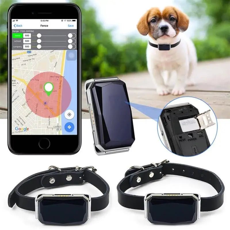 Rastreador GPS Mini à Prova d’Água para Pets | Para Cães e Gatos de Todos os Tamanhos | Monitora em Tempo Real e Evita Perdas | Design Compacto com Controle Remoto