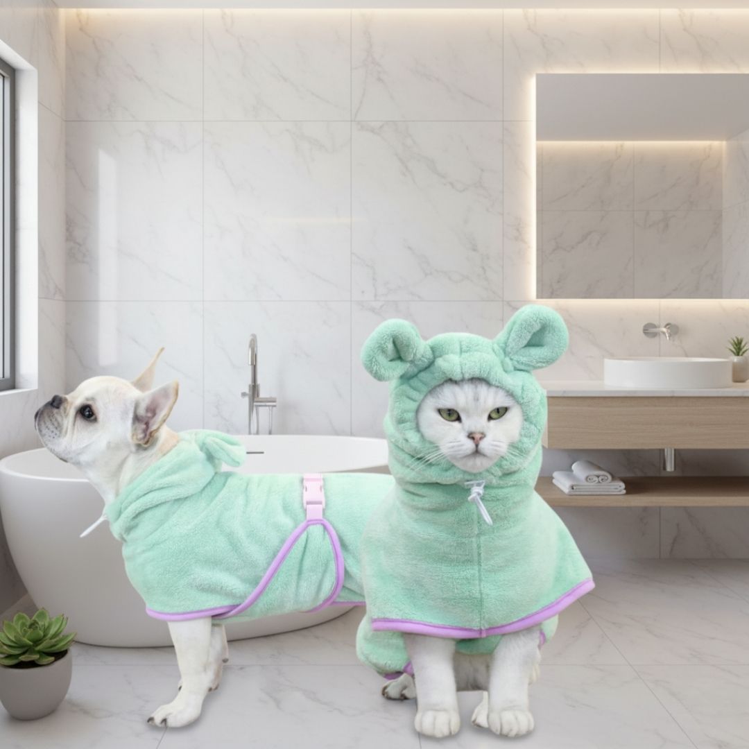 Roupão Super-Absorvente Premium para Pets - Ideal para o Pós Banho