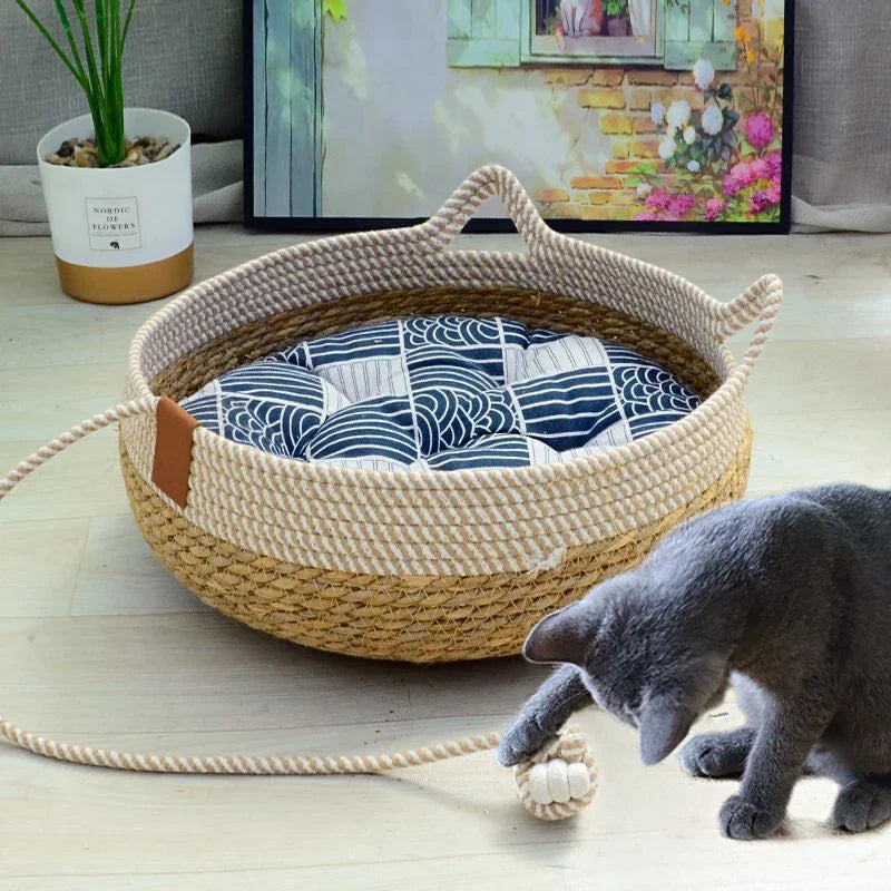 Cama Cesto Aconchegante para Cachorros e Gatos – Conforto Extra com Enchimento Macio