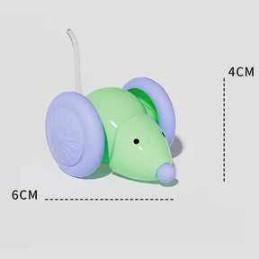 Ratinho Inteligente para Gatos – Brinquedo Automático e Silencioso com Sensor de Obstáculos