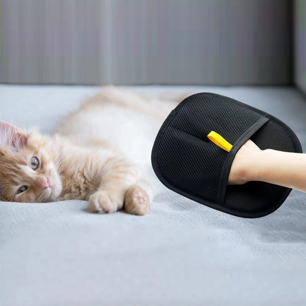 Luva Removedora de Pelos Dupla Face para Pets | Para Cães e Gatos de Todos os Tamanhos | Elimina Pelos Soltos e Estimula a Circulação | Design Confortável e Flexível