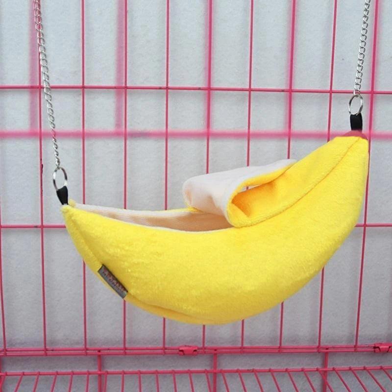 Cama Suspensa Banana Relax para Roedores - Alojamento Confortável e Divertido 