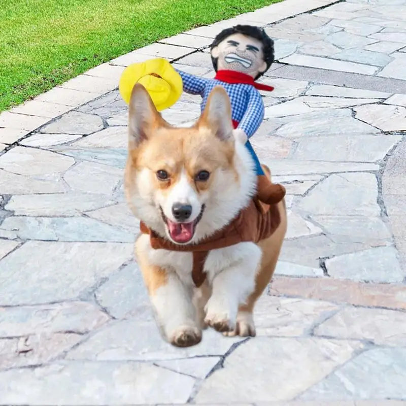 Fantasia de Cowboy para Cães e Gatos | Perfeita para Festas Temáticas e Sessões de Fotos | Ajustável e Confortável para Uso Prolongado