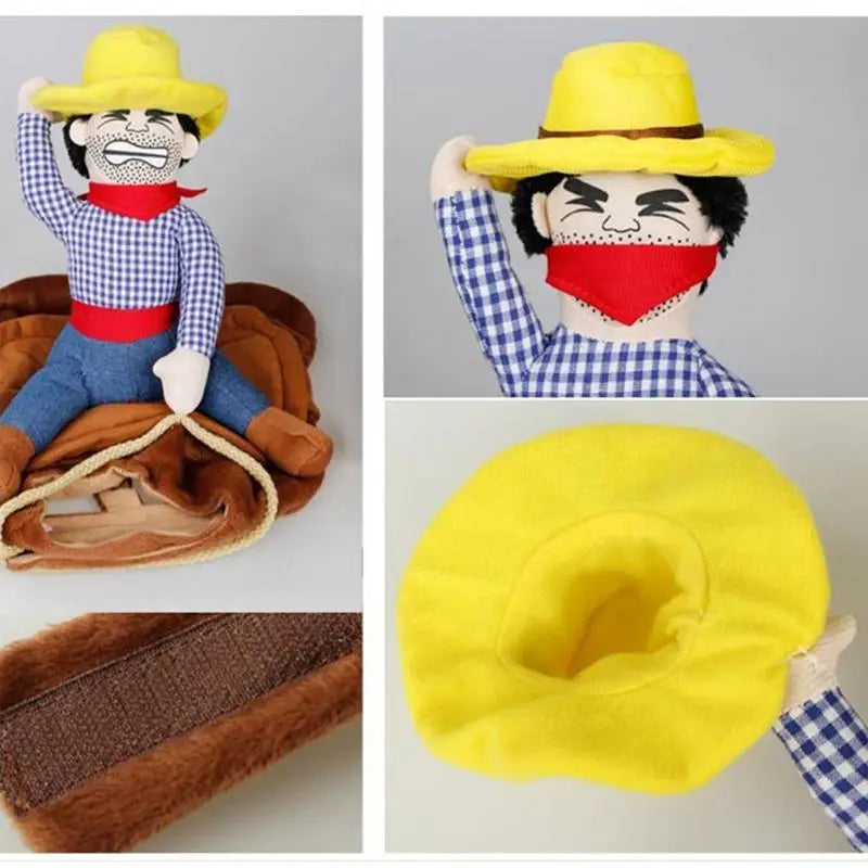 Fantasia de Cowboy para Cães e Gatos | Perfeita para Festas Temáticas e Sessões de Fotos | Ajustável e Confortável para Uso Prolongado