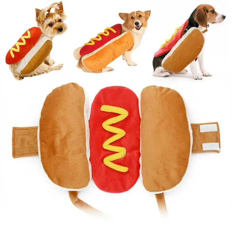 Fantasia de Hot Dog para Cães e Gatos