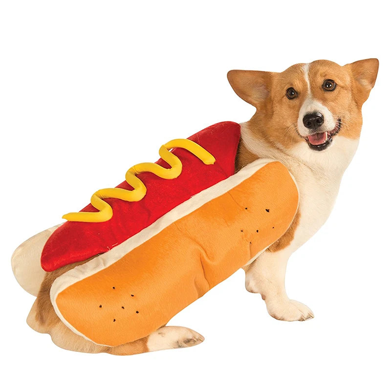 Fantasia de Hot Dog para Cães e Gatos