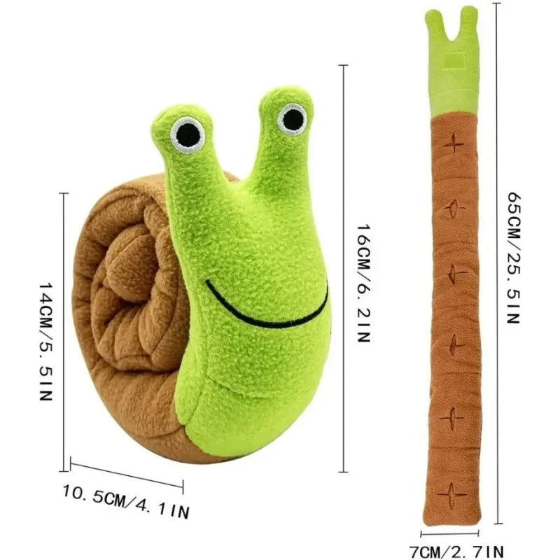 Brinquedo Interativo Esconde-Petisco em Formato de Caracol para Cães – Estimula o Instinto de Caça