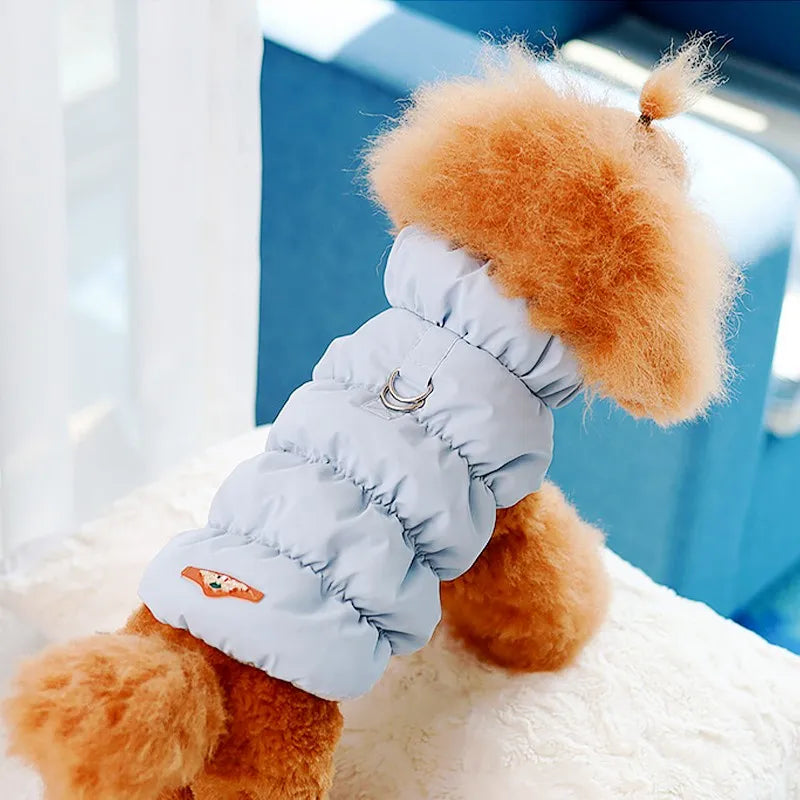 Casaco Pet Inverno com Tiras Refletivas – Conforto e Segurança para Cachorros e Gatos