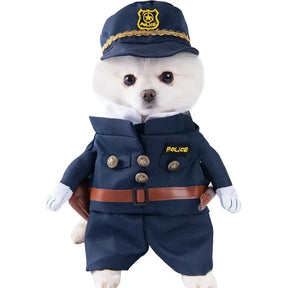 Fantasias para Cães e Gatos | Para Pets de Todos os Tamanhos | Perfeitas para Festas e Fotos | Modelos como Médico, Policial, Astronauta, Cowboy, Pirata, Morcego, Caranguejo e Mula sem Cabeça | Confortáveis, Criativas e Ajustáveis