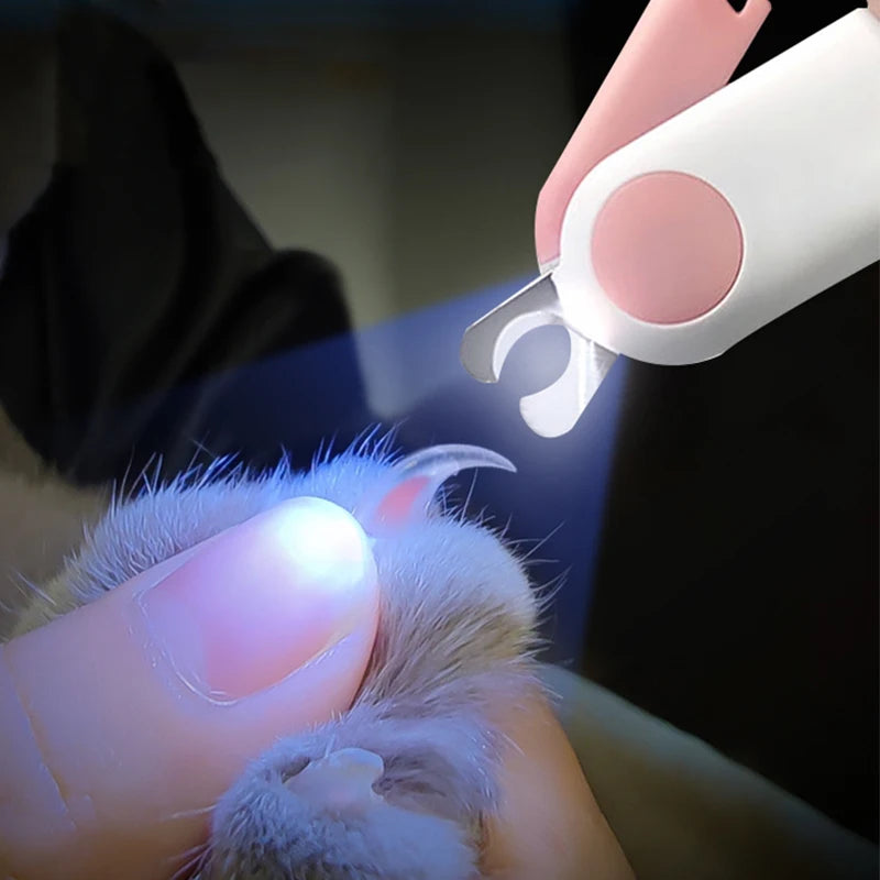 Cortador de Unha com LED para Pets - Ferramenta de Cuidado para Cães e Gatos que Facilita o Corte Seguro das Unhas e Oferece Iluminação para Visibilidade