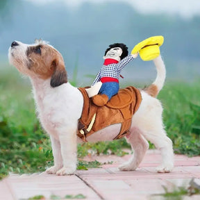 Fantasia de Cowboy para Cães e Gatos | Perfeita para Festas Temáticas e Sessões de Fotos | Ajustável e Confortável para Uso Prolongado