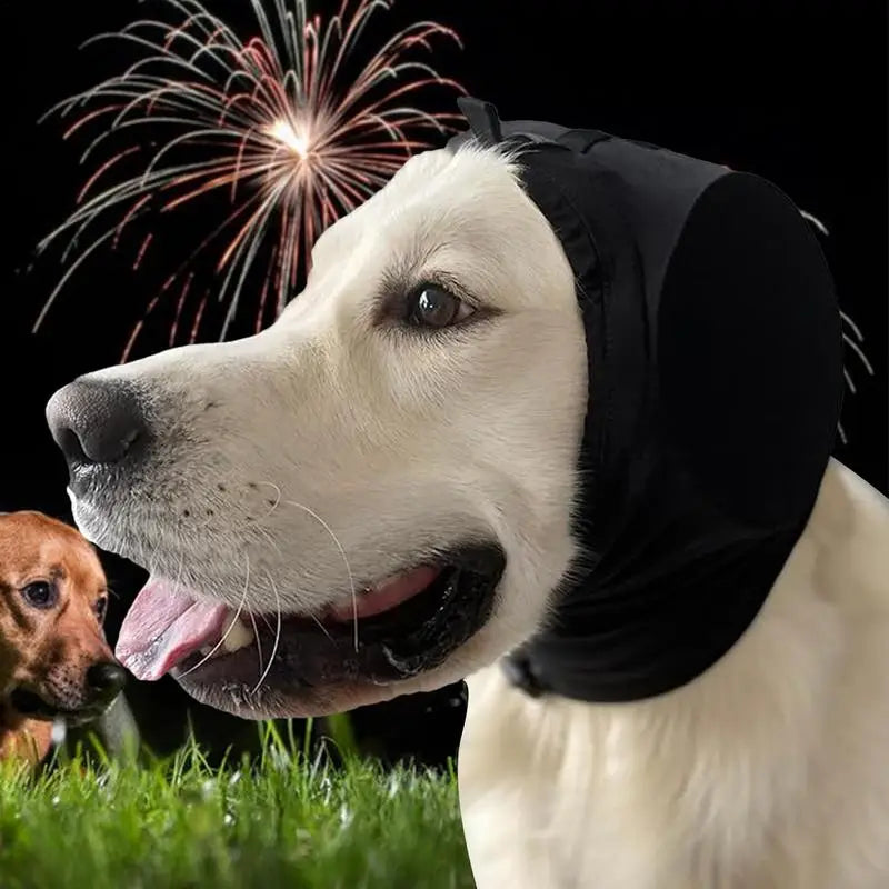 Protetor De Ouvido Anti-ruído para Cães e Gatos Sensíveis | Reduz Estresse Causado por Fogos de Artifício e Ruídos Altos | Confortável e Ajustável para o Bem-Estar do Pet