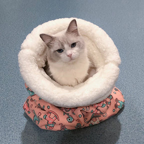 Saquinho de Dormir Confortável para Gatos: Aconchego e Segurança,  Material Macio e Quente