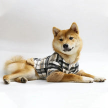 Casaco Sobretudo Xadrez para Cachorro e Gato – Estilo Clássico e Conforto no Inverno