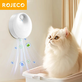 Purificador Inteligente de Odor para Caixa de Areia de Gatos | Elimina Cheiro Forte em Minutos