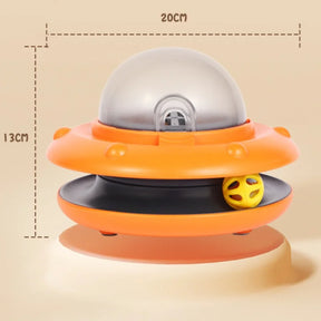 Brinquedo Interativo com Dispensa de Petiscos para Cães e Gatos | Ideal para Pets Ansiosos e Ativos | Estimula a Alimentação Lenta e o Alívio do Estresse | Alimentador Automático com Sistema de Vazamento de Ração