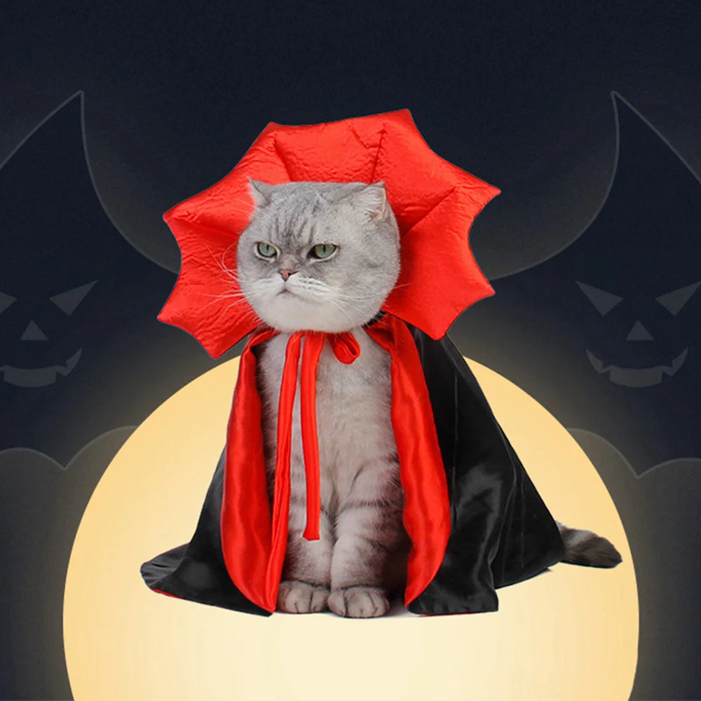 Fantasia De Capa De Vampiro Para Pets
