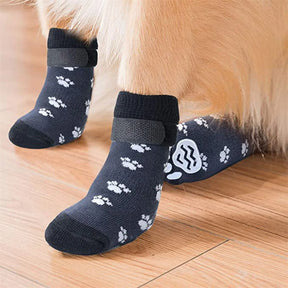 Meias Antiderrapantes para Cães com Alça Ajustável – Conforto e Segurança para Patinhas