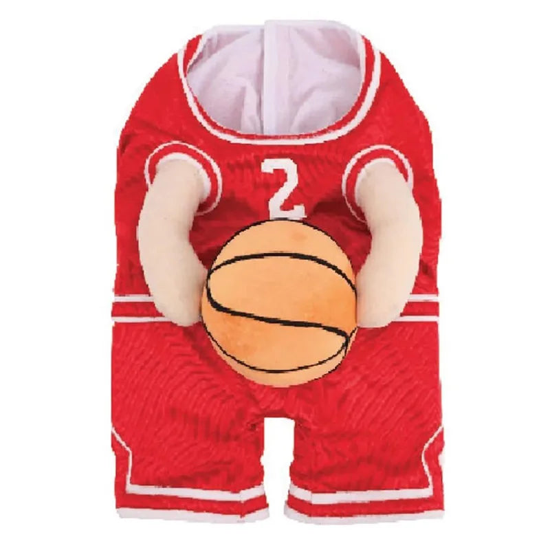 Fantasia Uniforme de Basquete para Cães e Gatos | Para Pets de Todos os Tamanhos | Ideal para Festas e Sessões de Fotos Divertidas | Design Temático, Leve e Confortável