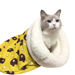 Saquinho de Dormir Confortável para Gatos | Aconchego e Segurança | Ideal para Gatos que Buscam Descanso | Material Macio e Quente Velú Pet