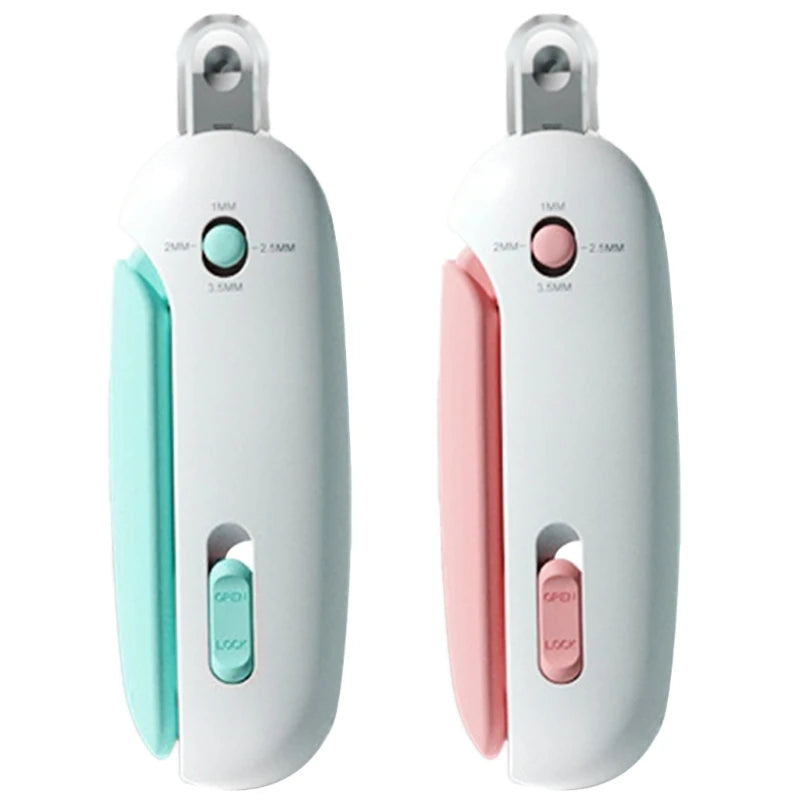 Aparador de Unhas com Luz LED e Reservatório para Gatos | Para Tutores que Cuidam da Higiene Pet | Facilita o Corte Seguro e Preciso das Unhas | Design Ergonômico com Níveis de Lâmina e Coletor de Resíduos