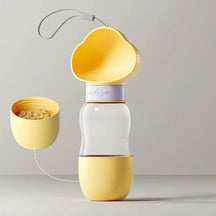 Garrafa Portátil para Água e Petiscos | Ideal para Cães e Gatos em Passeios e Viagens | Mantém Seu Pet Hidratado e Alimentado | Design Compacto e Funcional