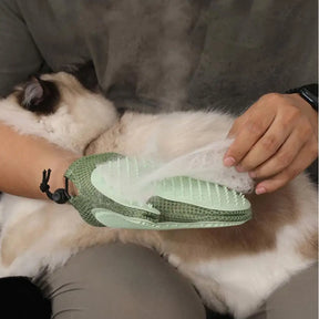 Luva Spray 4 em 1 para Gatos e Cães – Remove Pelos, Limpa, Massageia e Hidrata com Vapor