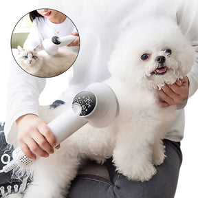 Secador para Pets com Controle de Temperatura | Ideal para Tutores de Cães e Gatos | Seca e Remove Pelos Soltos com Facilidade | Botão de Expulsão de Pelos nas Cerdas