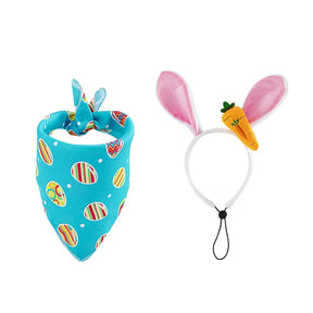 Orelha de Coelho e Bandana de Páscoa para Cães e Gatos - Perfeitas para Celebrar a Páscoa com Estilo e Diversão!