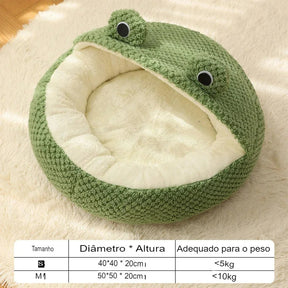 Cama Sapinho Iglu para Pets - Alojamento Confortável para Cães e Gatos com Design Divertido