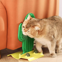 Massageador de Canto Cacto Felino com Catnip: O Brinquedo Perfeito para Gatos que Promove Relaxamento e Diversão