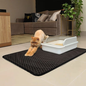 Tapete Coletor de Areia Higiênico para Gatos Limpa Patas velu pet