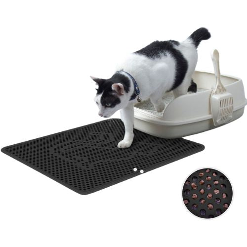 Tapete Higiênico Coletor de Areia para Gatos – Para Donos de Gatos que Buscam Limpeza e Conforto, com Camada Dupla Antivazamento