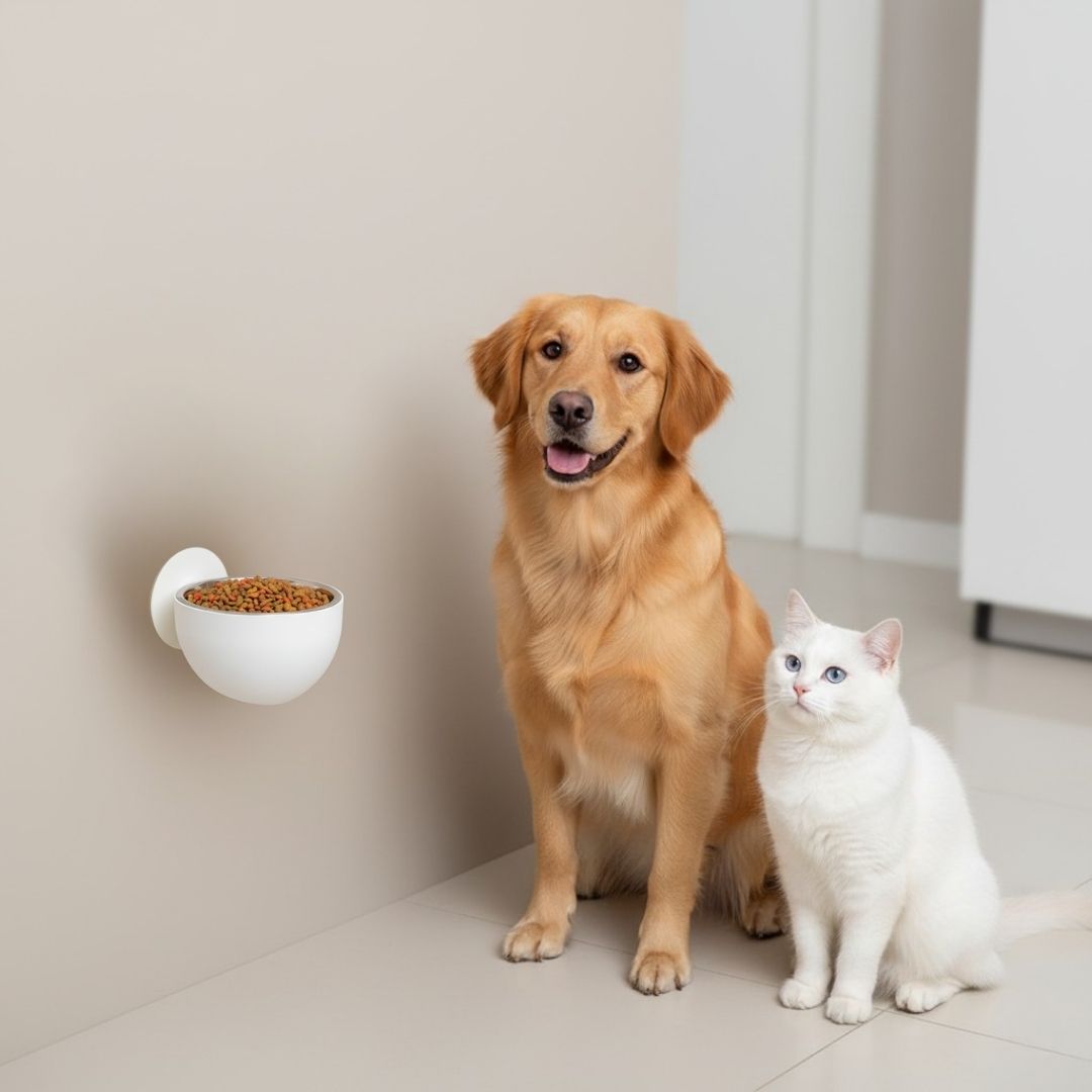 Tigela de Alimentação Magnética em Aço Inoxidável | Evita Derramamentos