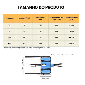 Tipoia de Suporte e Transporte para Cães