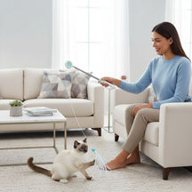 Varinha Interativa com Pena e Catnip para Gatos