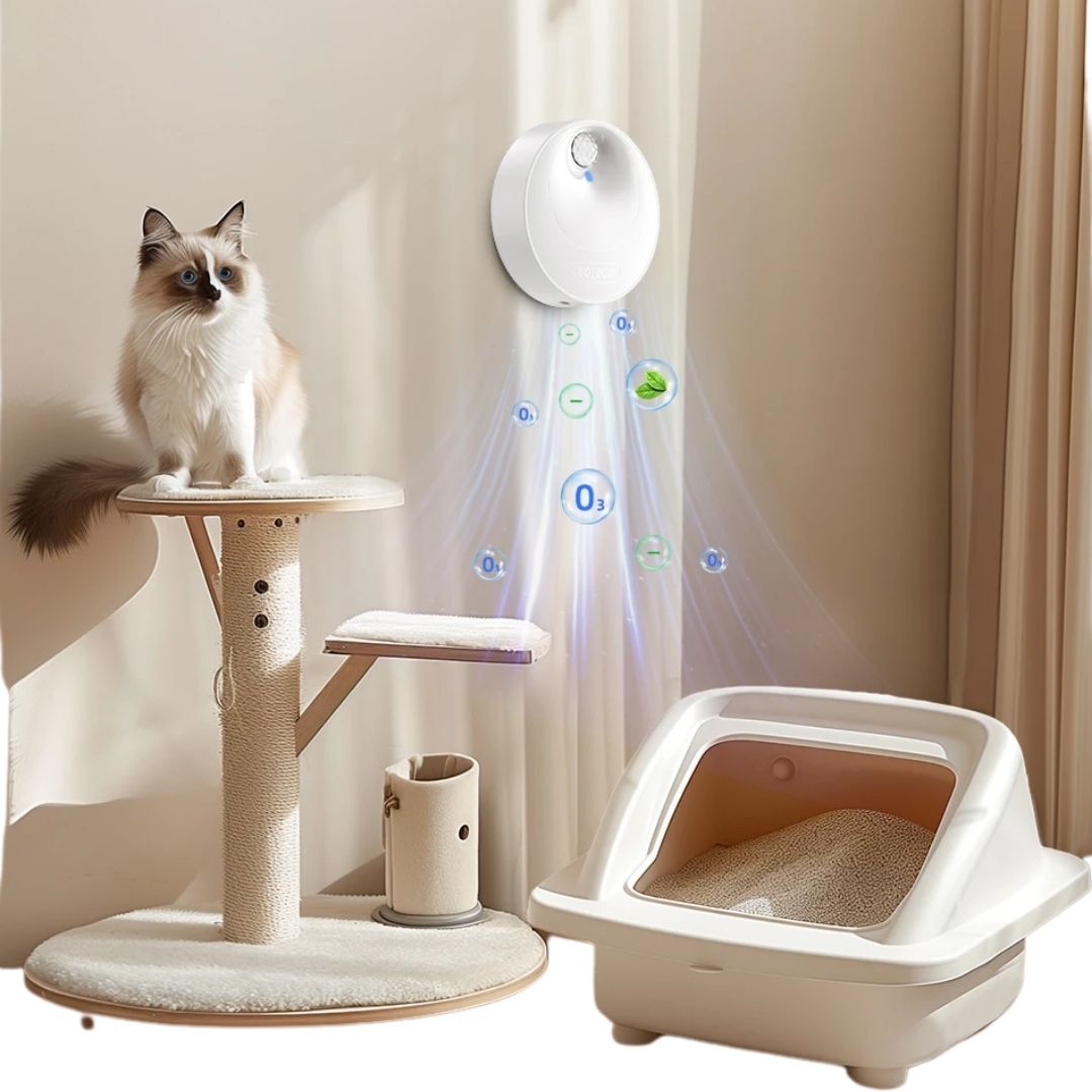 Purificador Inteligente de Odor para Caixa de Areia de Gatos | Elimina Cheiro Forte em Minutos