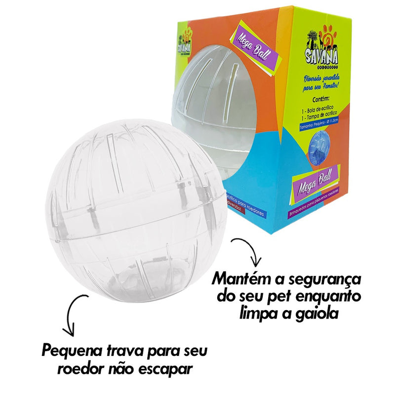 Kit de 2 Bolas de Exercício Globo para Hamsters: Brinquedo Interativo para Pequenos Roedores que Estimula a Atividade Física e o Lazer