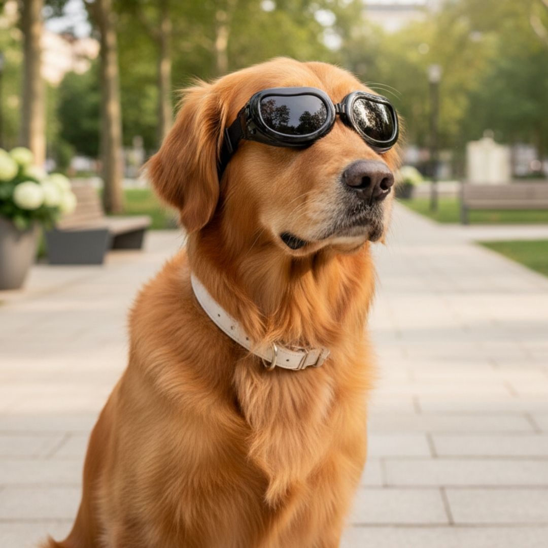 Óculos de Sol para Cães e Gatos – Proteção UV, Prova de Vento para Passeios ao Ar Livre